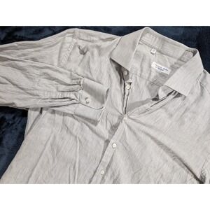 Emanuele MAFFEIS For Todd Snyder Button Down Dress Luxury Shirt Size 17 U 43 Eu